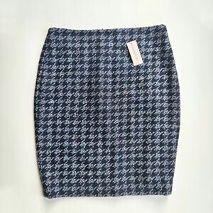 NWT Ann Taylor Houndstooth Tweed Skirt Size 2 Petite
